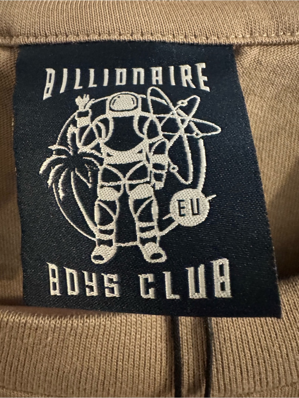 Billionaire Boy’s Club Men's Tan Graphic Short-Sleeve Crew Tee - Picture 4 of 5